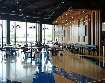 Cineplex interior dining area
